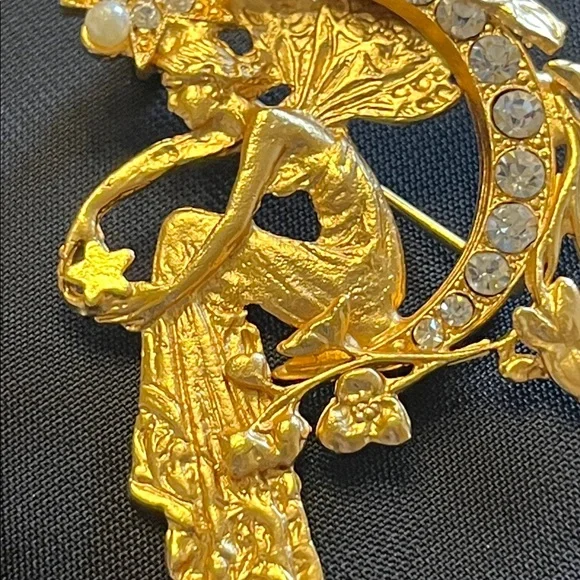 Vintage Kirkland’s Foley Gold-tone Brooch - Picture 5 of 7